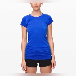 Lululemon Swiftly Tech 2.0 Short Sleeve Crew T Shirt Cerulean Blue Top Size 6